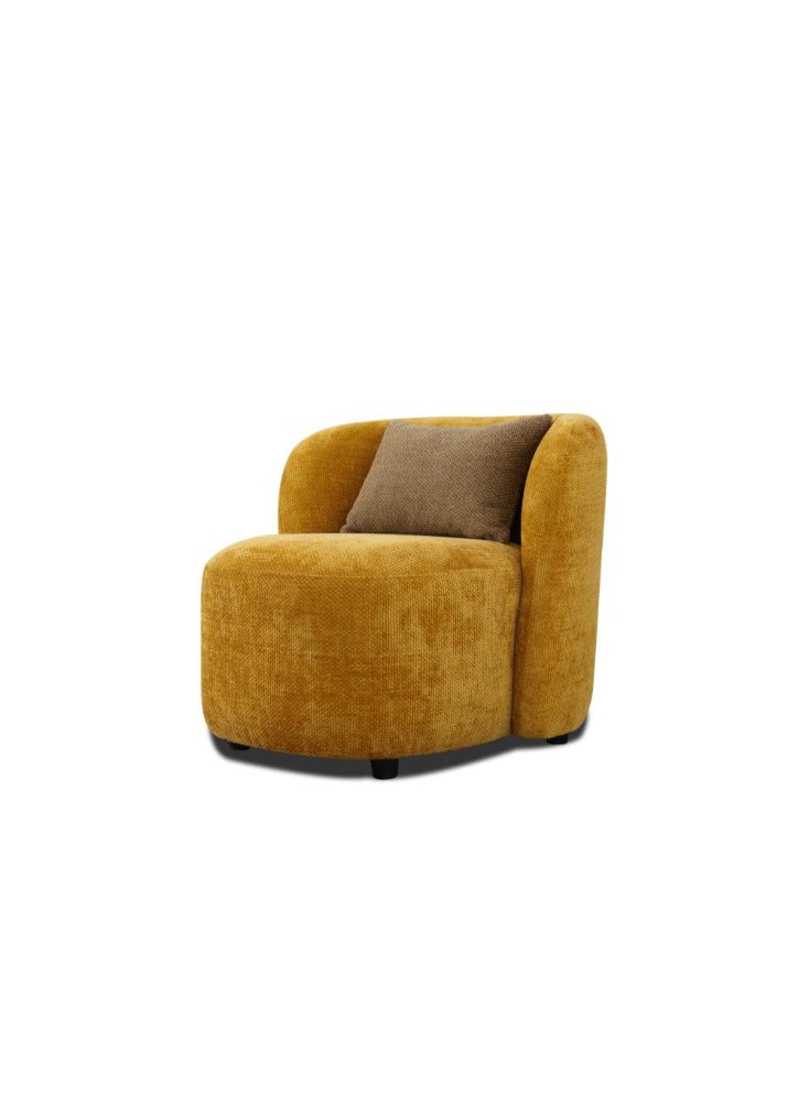Miro Single Round Chair Yellow 73x80x90 cm – Stylish and Elegant Design - Image 1