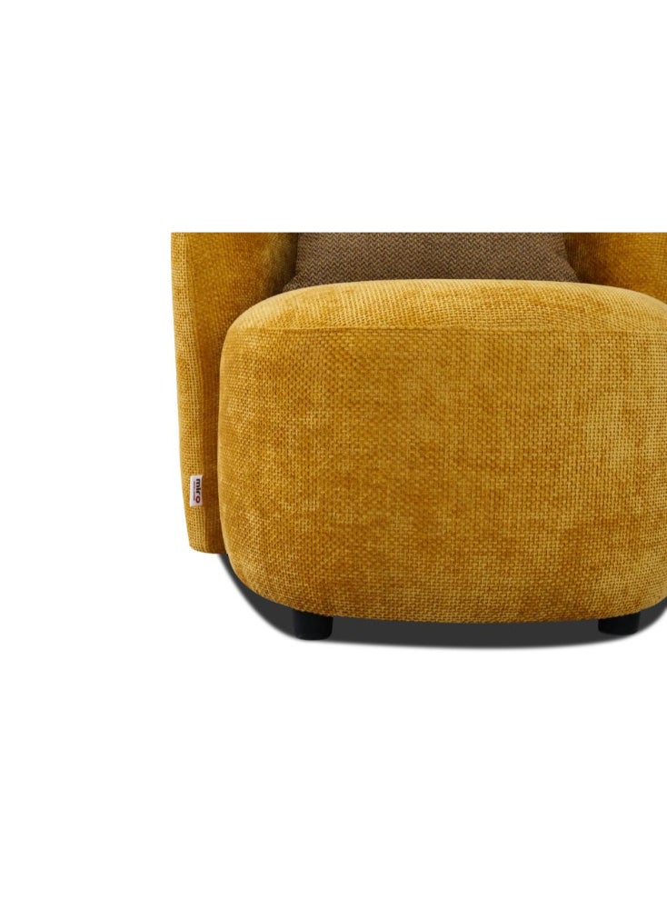 Miro Single Round Chair Yellow 73x80x90 cm – Stylish and Elegant Design - Image 4