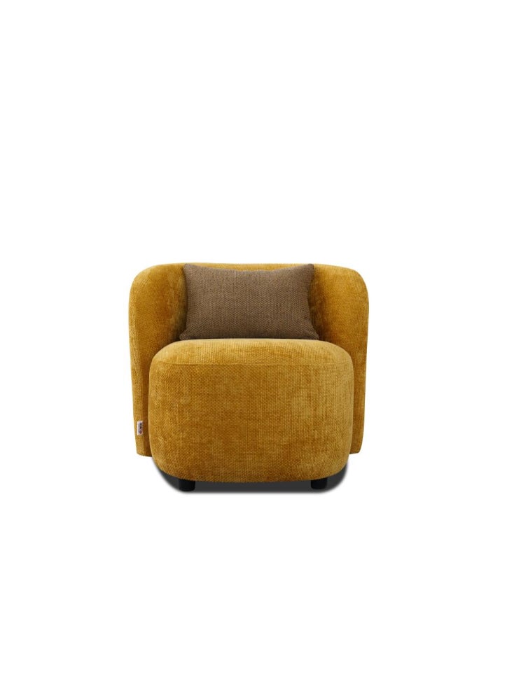 Miro Single Round Chair Yellow 73x80x90 cm – Stylish and Elegant Design - Image 3