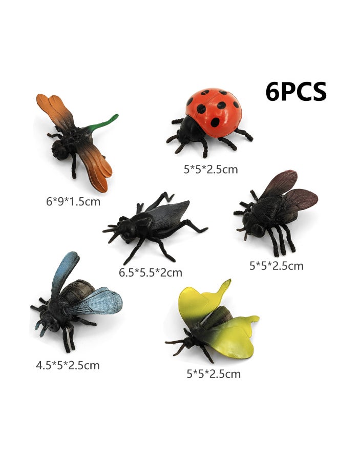Generic - Finger Insect Doll Hand Doll Soft Glue 6 Insect Simulation Model Suit Toy Parent-Child Interaction Cross-Border-Color:6 Finger Insects (suction Plate Packaging) - Image 1
