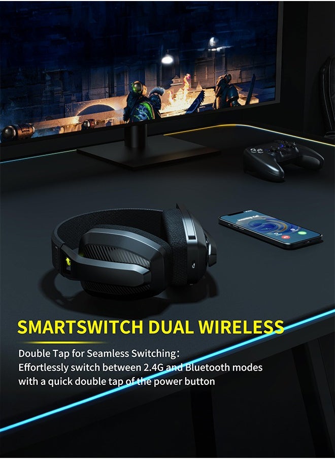 BINNUNE BW06 2.4GHz Wireless Bluetooth Gaming Headset with Mic for PS4 PS5 PC Switch - pzsku/Z7F9FD04B8451AB4DFCB7Z/45/_/1720664420/2e526feb-0674-4a90-8db1-6032654a79ac