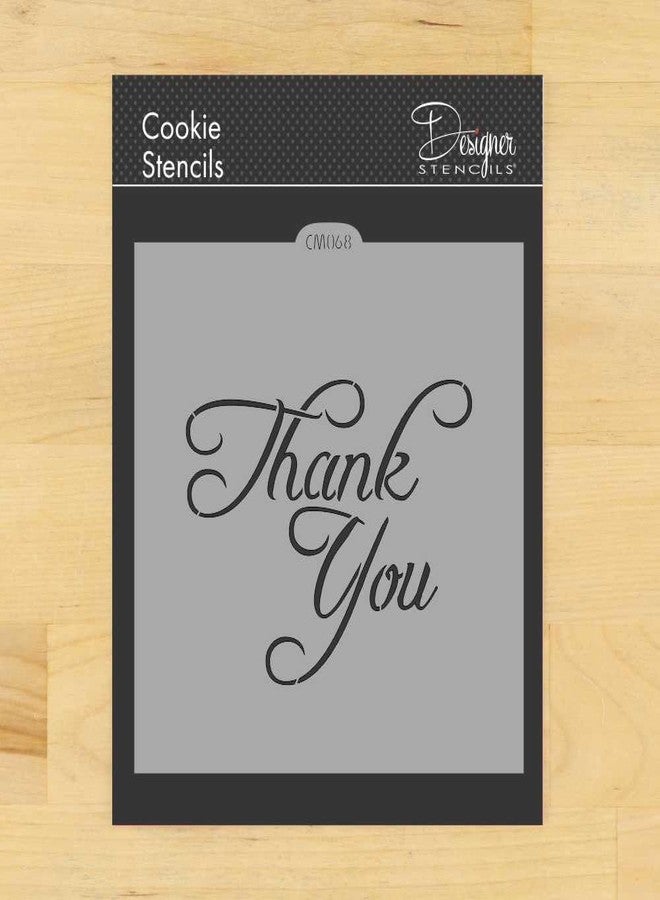 Designer Stencils Thank You Cookie and Craft Stencil by Designer Stencils - Image 1