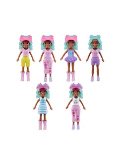 Polly Pocket Doll & Toy Vehicle Playset, Flamingo Snack Cart Includes with 3-inch Doll, Pet & 17 Accessories Including Food & Clothes  - Image 3