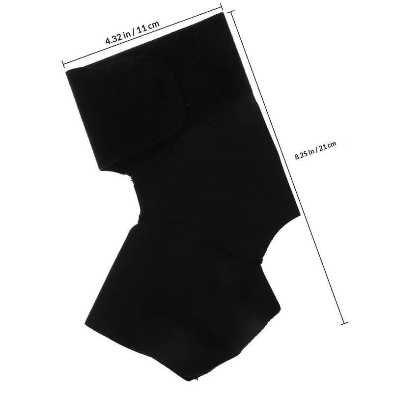 Breathable Ankle Support Brace for Left Foot, Compression Ankle Wrap with Adjustable Pressure, Black Sports Tendon Brace for Injury and Athletic Protection - Image 2