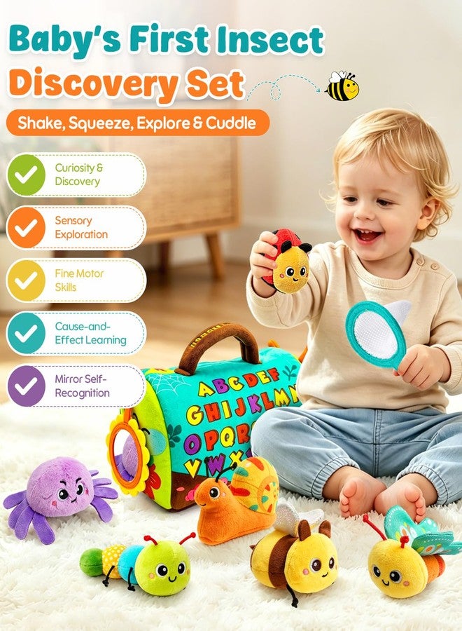 TOHIBEE Baby Sensory Toys 6-12 Months, Surprise Insect House with 6 Stuffed Animals - Image 3