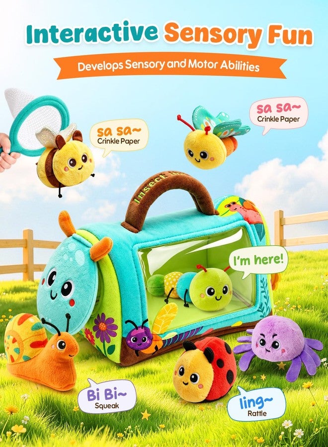 TOHIBEE Baby Sensory Toys 6-12 Months, Surprise Insect House with 6 Stuffed Animals - Image 2