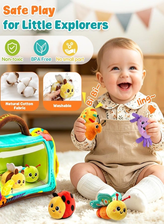 TOHIBEE Baby Sensory Toys 6-12 Months, Surprise Insect House with 6 Stuffed Animals - Image 5