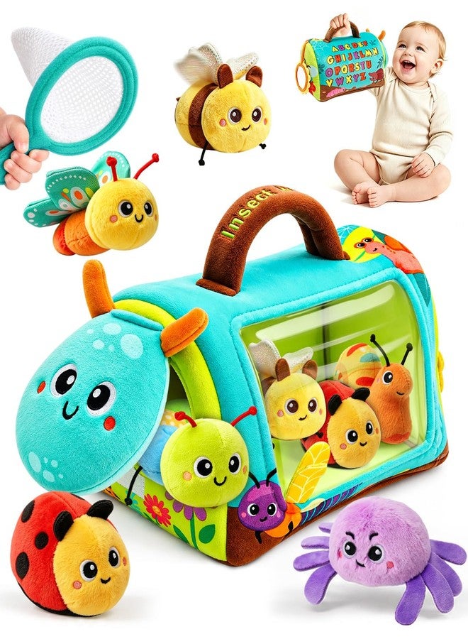 TOHIBEE Baby Sensory Toys 6-12 Months, Surprise Insect House with 6 Stuffed Animals - Image 1