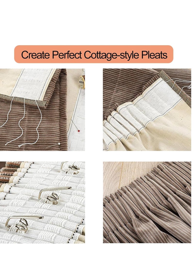 Generic - White Pencil Pleat Curtains Header Tape Detachable Caravan Fabric Thread Multifunction Tapes for Home Sewing DIY Rod Pocket 80mm 5 Metres - Image 1