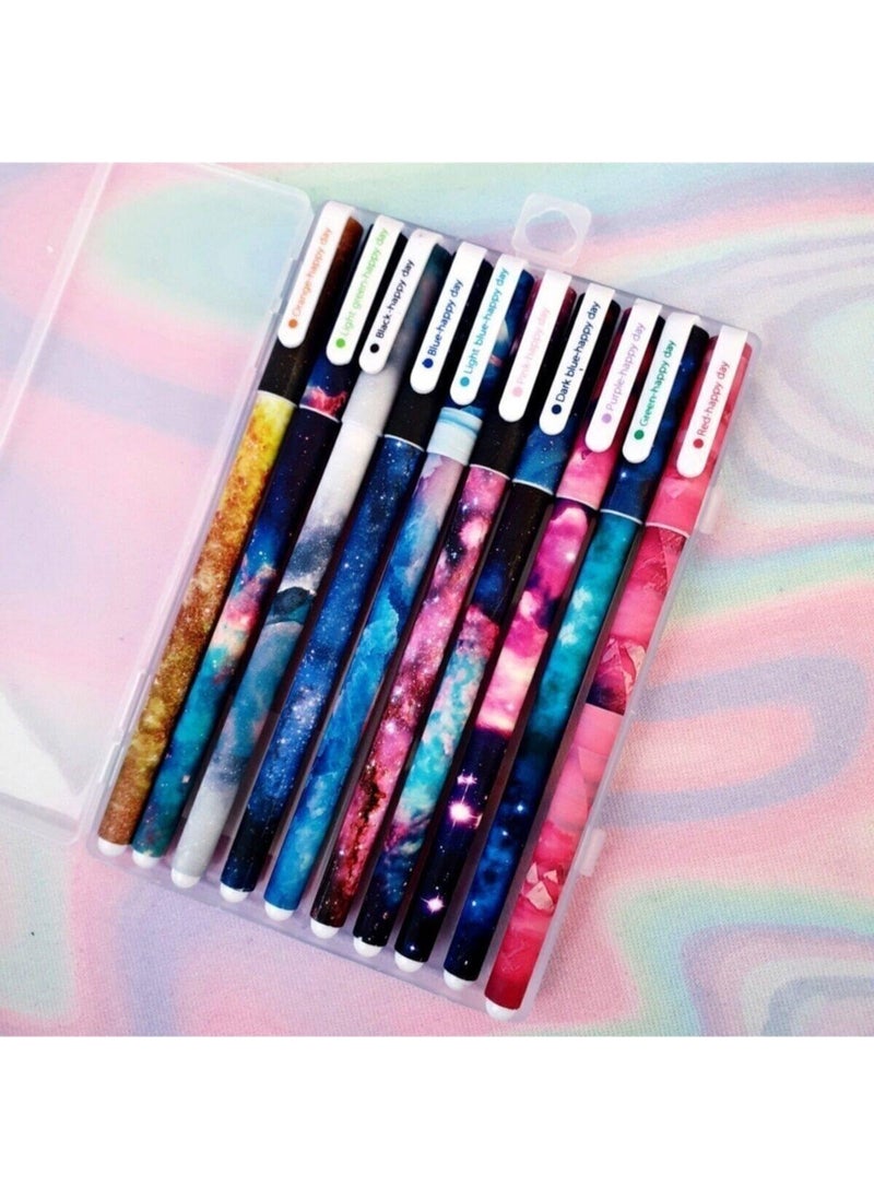 Muustie 10-Piece Rainbow Galaxy Colored Gel Pen Set  - Image 1