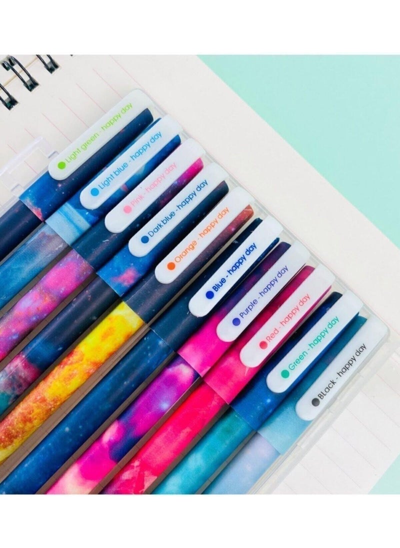 Muustie 10-Piece Rainbow Galaxy Colored Gel Pen Set  - Image 3