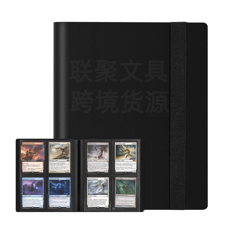 Black 9-Card Cartoon Game Card Collection Book Pp Star Card Poker Dream Game King Ultraman Card Book - Image 1