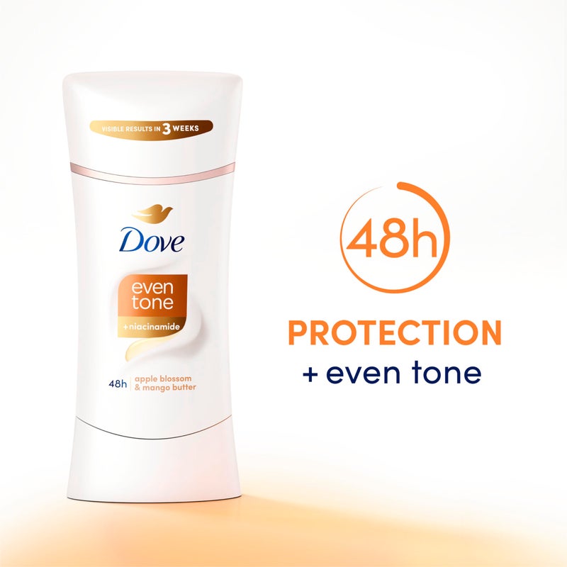 Dove Even Tone Antiperspirant Deodorant Stick Apple Blossom & Mango Butter For Uneven Skin Tone 2.6 oz - Image 3