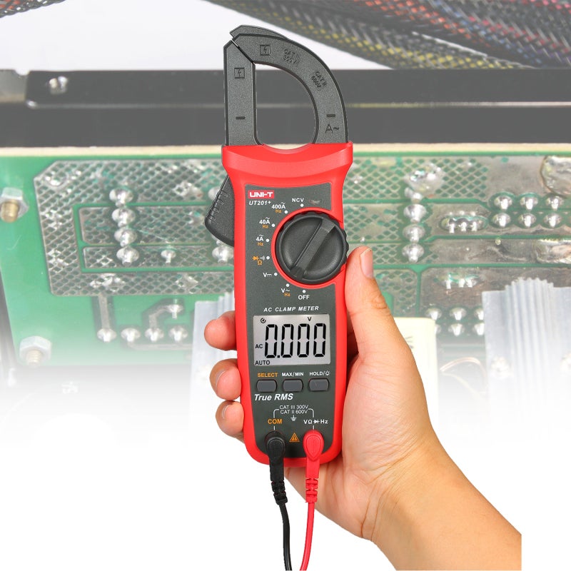 True Rms Clamp Meter 400A Ac Current 600V Ac/Dc Voltage 40MΩ Resistance - Multifunctional With Data Hold Max/Min Backlight Voltage Meter For Electrical Testing Professionals & Home Diy Use - Image 2