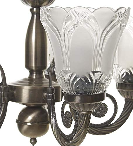 SINOMAN سینومان VD1172 تصميم عتيق مستورد 5 مصباح جدار سقف ثريا معدنية سوداء 40 واط - Image 4