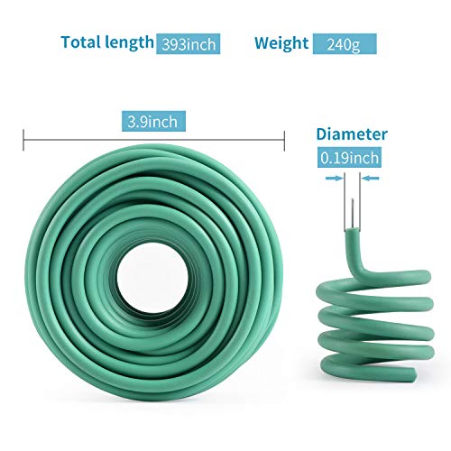 YDSL Soft Plant Tie, Garden Wire Tie for Plants Heavy Duty Reusable Plant Twist Ties for Gardening Home Office (Green, 32.8 feet) - Image 2