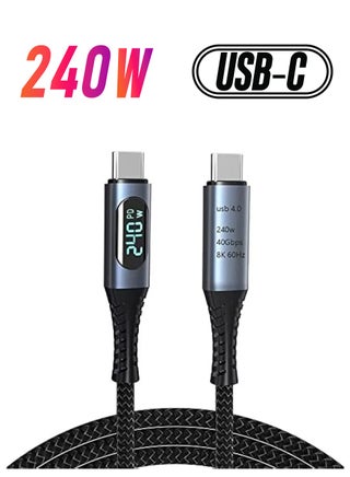 40W USB 4.0 Cable, 40Gbps 8K@60Hz PD Type C Cord, USB C to USB C Male to Male Cable Cord for Computer Type-C Laptop Pad Hub - pzsku/Z7FA0086136CFBEC6621DZ/45/_/1738266516/1c230a19-80c7-49fd-a0ac-af4ed0a52abe