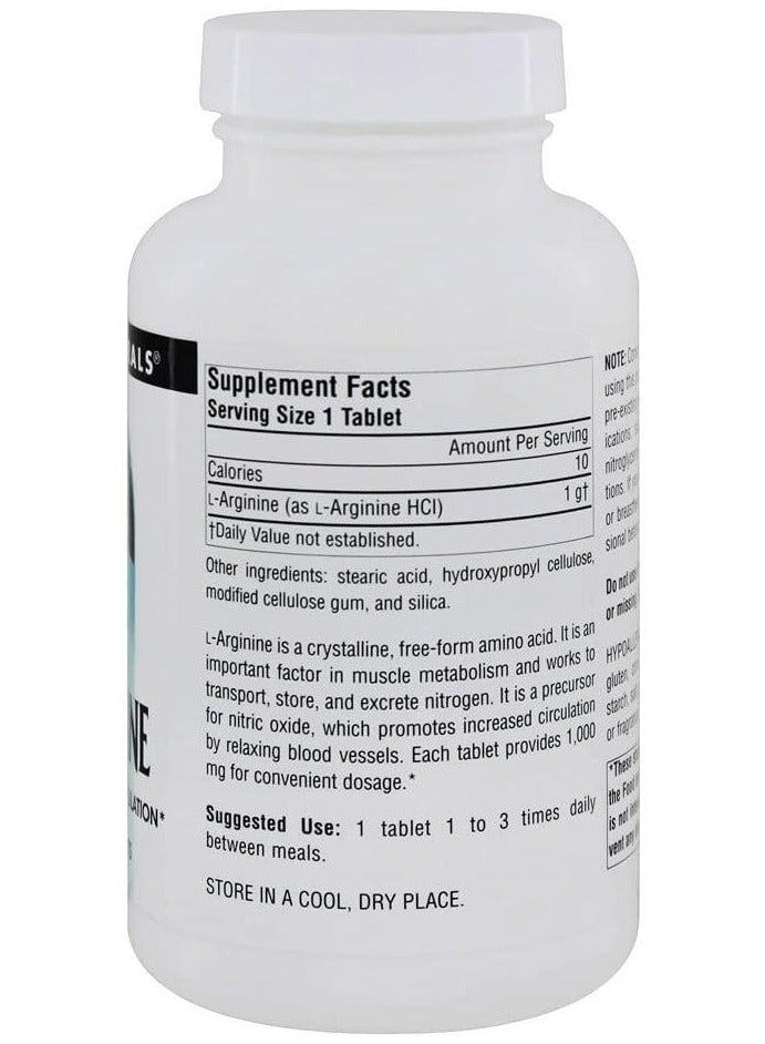 Source Naturals Larginine 1000Mg 100 Tablet  - Image 3