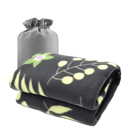 forestfish Fleece Throw Blanket Cozy Soft Portable Travel Blanket Compact for Long Car Airplane Train Rides 60" x 40", Flower - Image 1