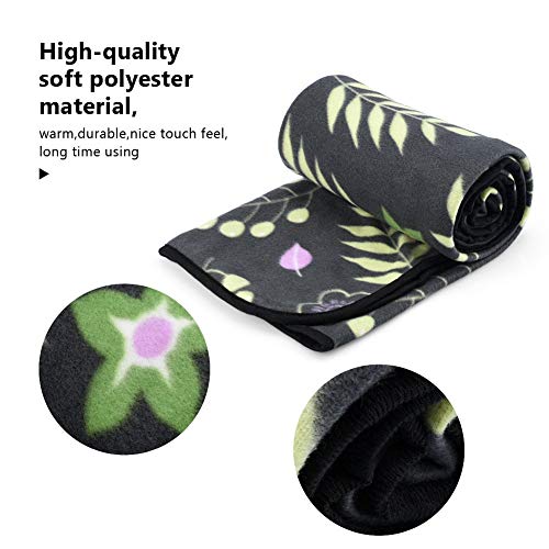 forestfish Fleece Throw Blanket Cozy Soft Portable Travel Blanket Compact for Long Car Airplane Train Rides 60" x 40", Flower - Image 2