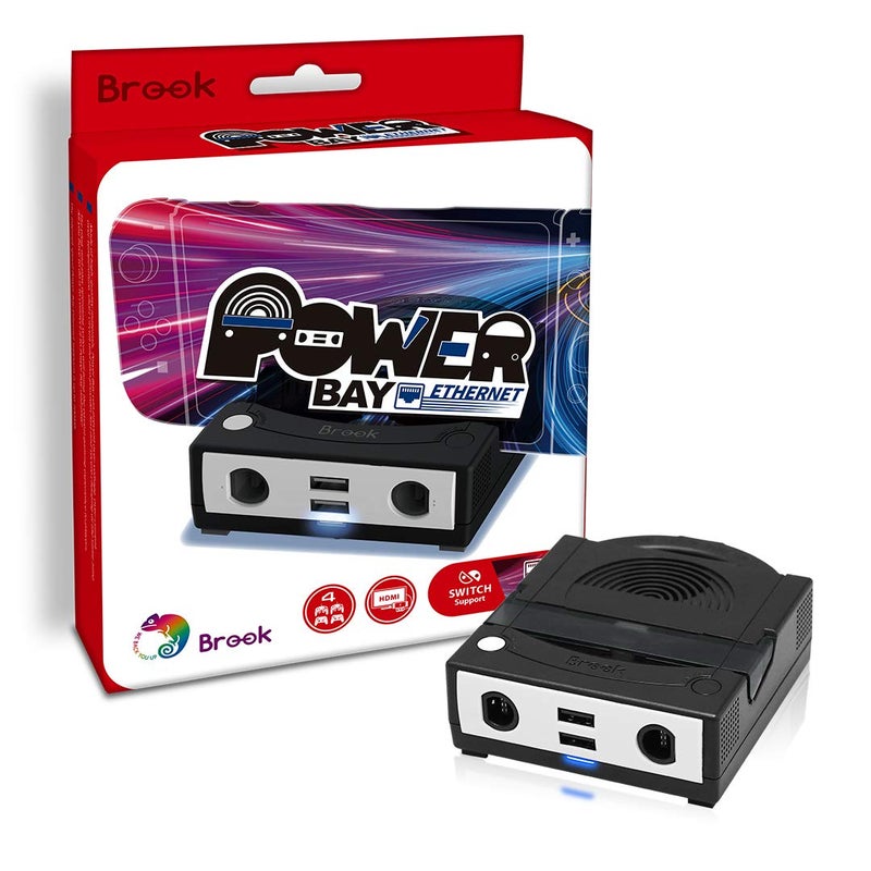 Brook Power Bay Ethernet - Portable, Fast Charging, Dock Stand, Docking Station for NS, Built-in Ethernet Port and Gamecube Controller inputs, Supports HDMI Output, Stable Network Connect - Image 1