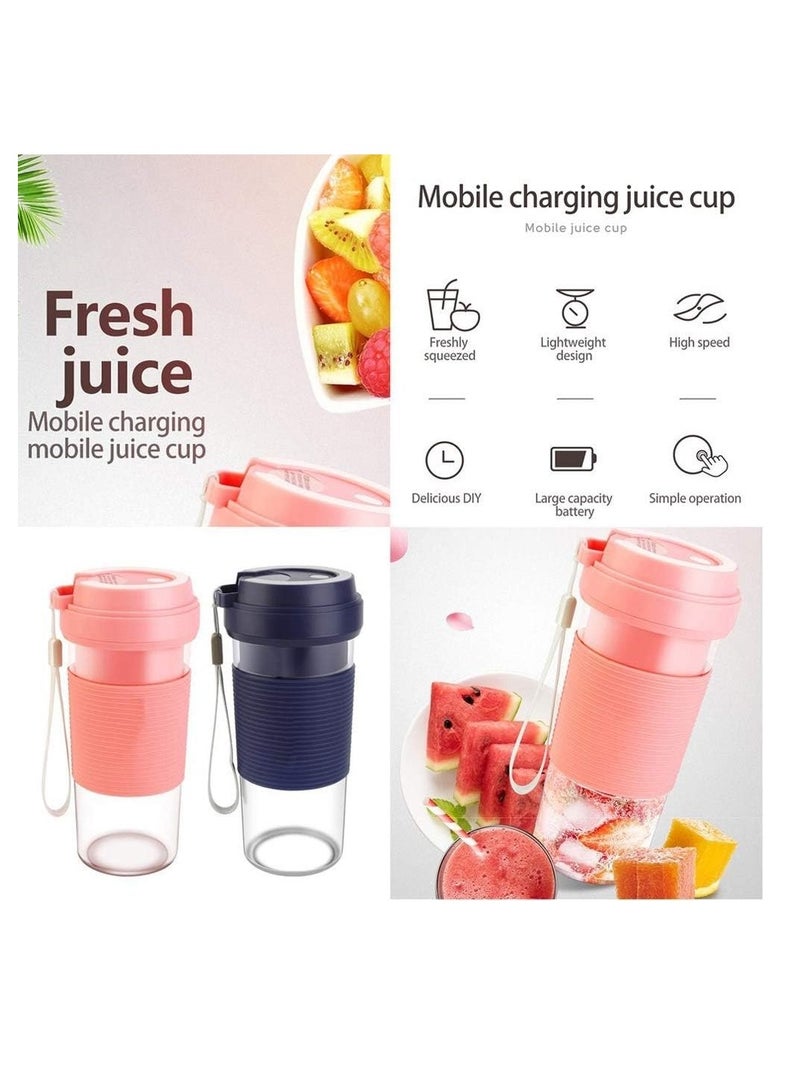 راكسوم خلاط عصير محمول 300 مل، عصارة صغيرة قابلة لإعادة الشحن عبر USB، كوب عصير، خلاط فواكه متعدد الوظائف، آلة خلط العصائر - Image 3