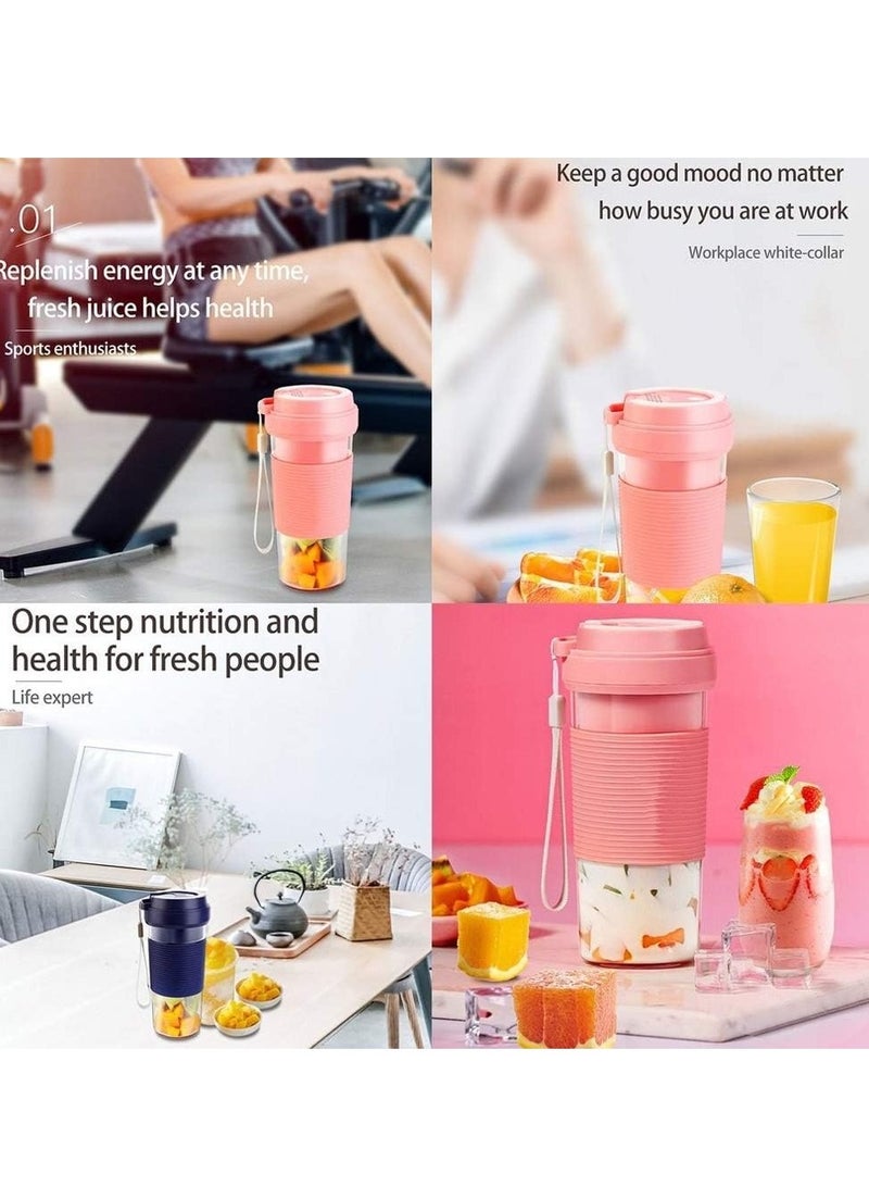 راكسوم خلاط عصير محمول 300 مل، عصارة صغيرة قابلة لإعادة الشحن عبر USB، كوب عصير، خلاط فواكه متعدد الوظائف، آلة خلط العصائر - Image 5