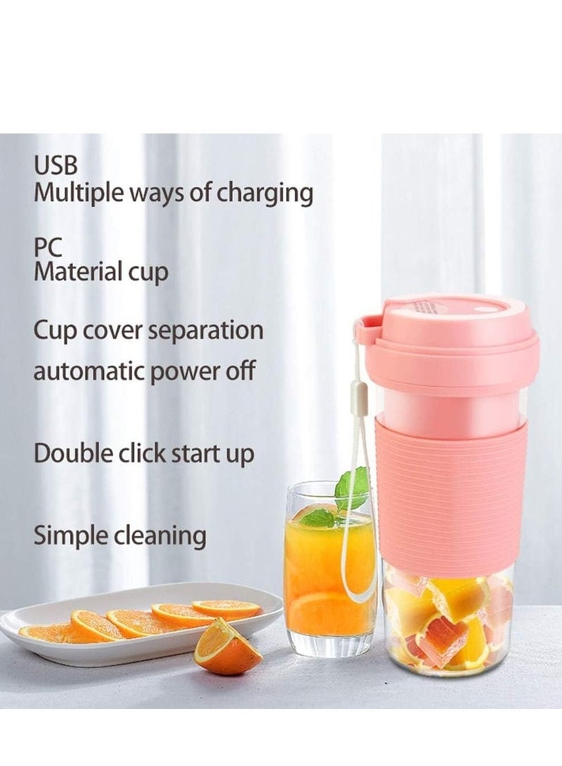 راكسوم خلاط عصير محمول 300 مل، عصارة صغيرة قابلة لإعادة الشحن عبر USB، كوب عصير، خلاط فواكه متعدد الوظائف، آلة خلط العصائر - Image 1