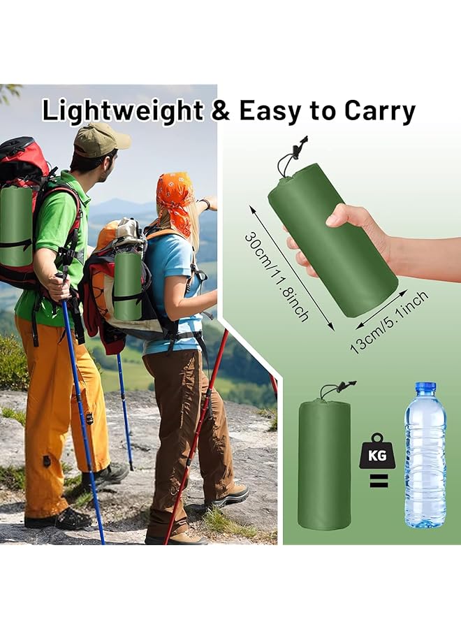 Motim 3.9 Inch Camping Sleeping Pad Ultralight Camping Mat With Pillow Built In Foot Pump Inflatable Sleeping Pads Compact For Camping Backpacking Hiking Traveling Tent(Green)  - Image 3