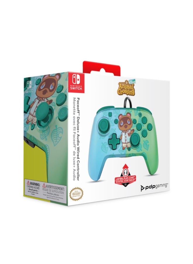 PDP Controller Faceoff Deluxe+ Audio Wireles (Animal Crossin