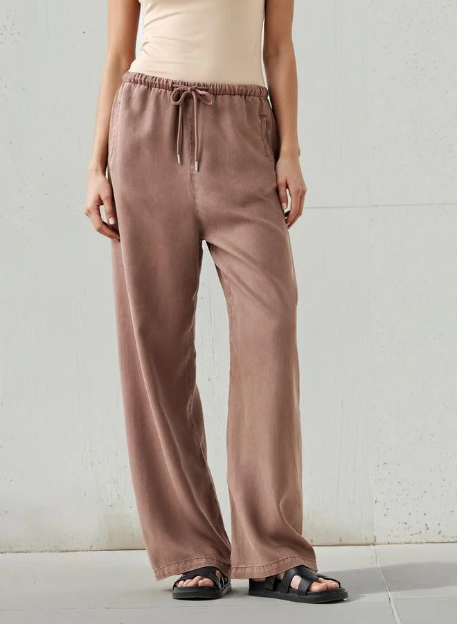 Lee Cooper Tencel High Rise Pants with Pockets