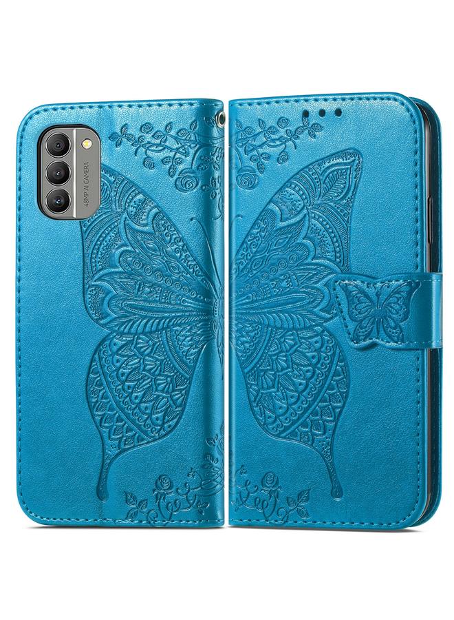 S-TOP Case For Nokia G400 Butterfly Love Flower Embossed Leather Phone Case - Image 2