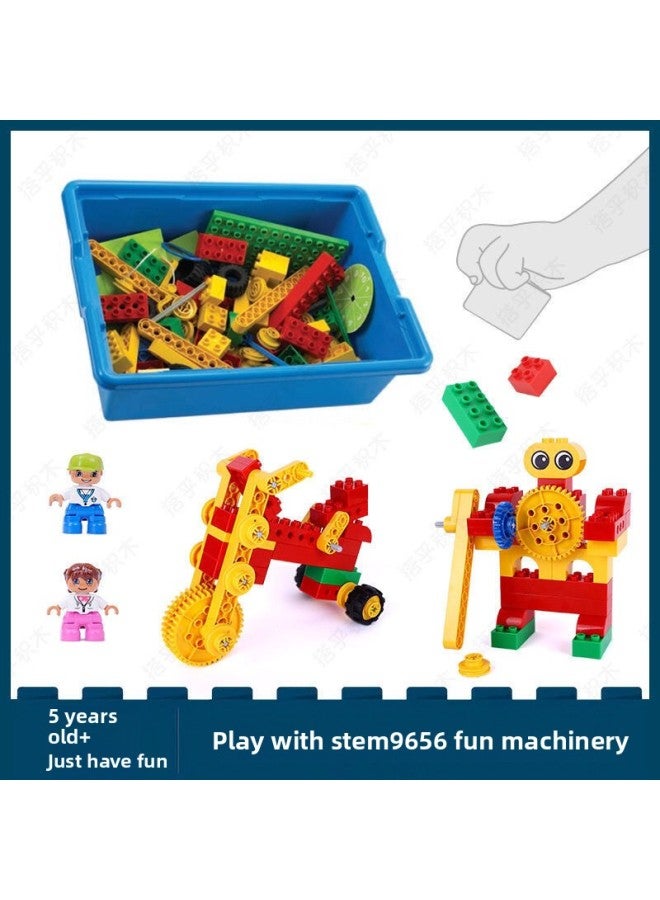 Compatible With Lego Large Particle Teaching Aware Building Blocks Set Variable Engineering Pipeline 9656 45002 9076 9090-Color:45002 + Storage Box + Manual