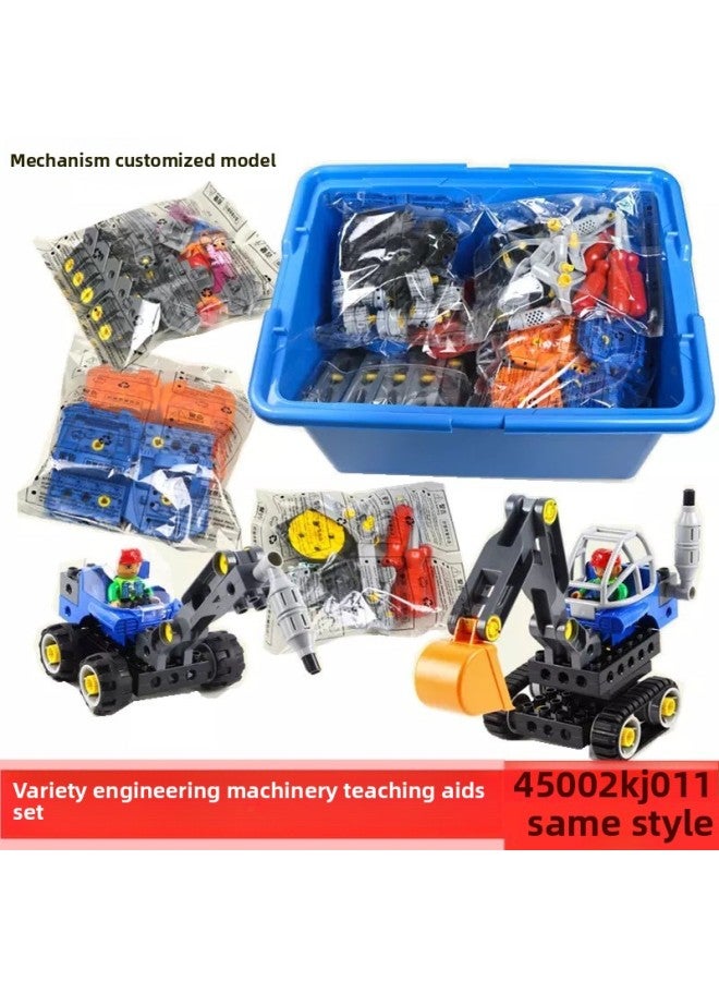 Compatible With Lego Large Particle Teaching Aware Building Blocks Set Variable Engineering Pipeline 9656 45002 9076 9090-Color:45002 + Storage Box + Manual