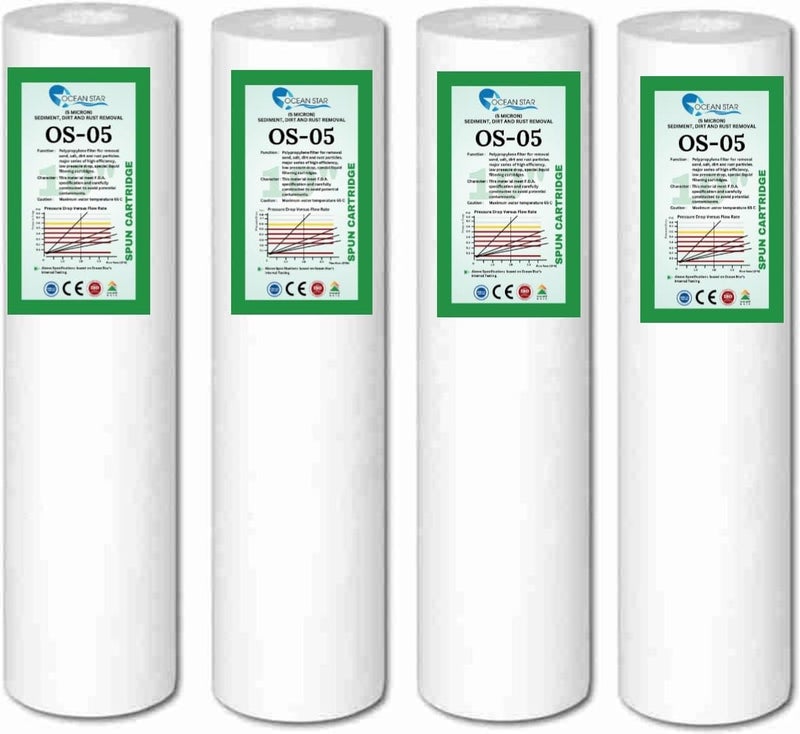 OCEAN STAR TECHNOLOGIES - Spun Filter for Water Purifier 10 Inch Pack of 4 - Image 1