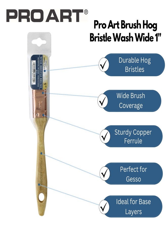 Pro Art Bristle Paintbrush, Natural - Image 2
