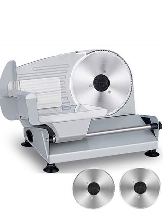 [Updated] Meat Slicer, 200W Electric Deli Food Slicer with 2 Removable 19 cm Stainless Steel Blades, Adjustable Thickness Meat Slicer for Home, Food Slicer Machine for Lamb, Beef, Bread - pzsku/Z7FA06379E5F19AD86D6DZ/45/_/1689839444/fc8af8d0-e399-4576-af15-e7833fb99504