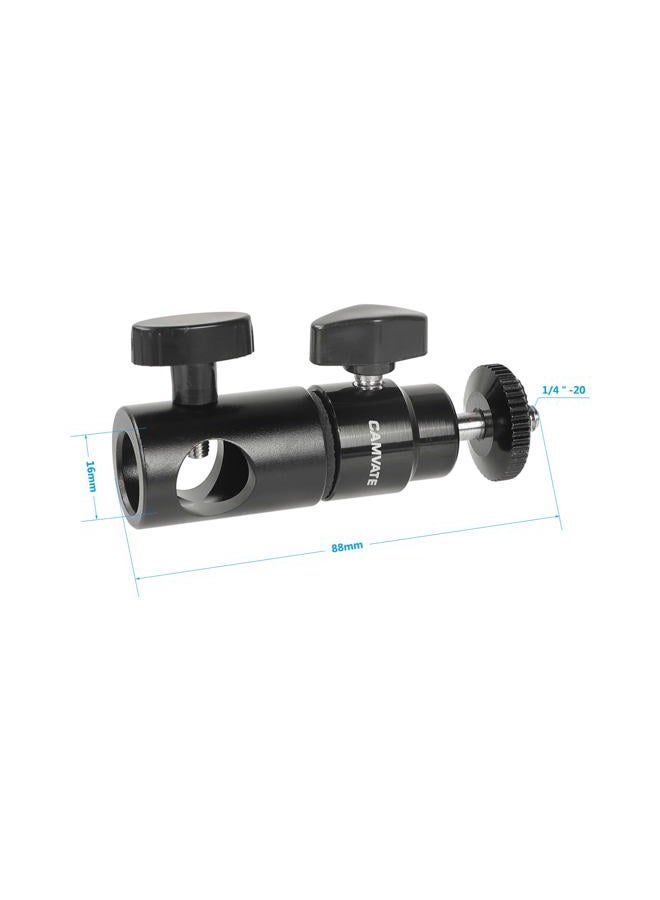 CAMVATE Light Stand Mount Articulated 1/4''-20 Mini Ball Head for Monitor/LED Light - 1952 - Image 2
