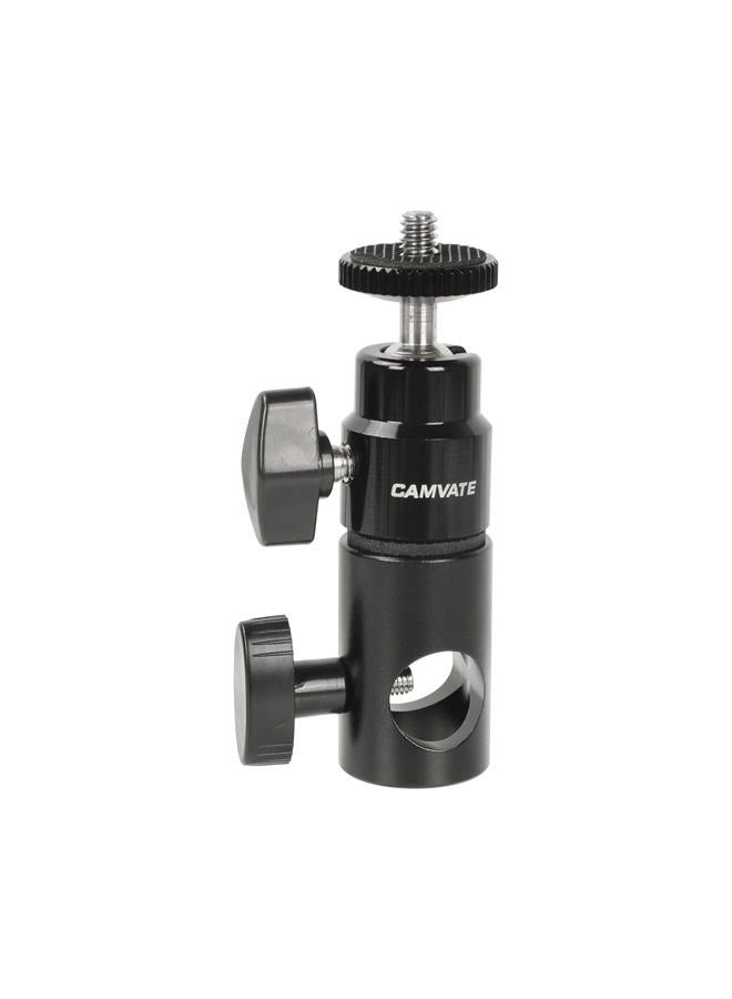 CAMVATE Light Stand Mount Articulated 1/4''-20 Mini Ball Head for Monitor/LED Light - 1952 - Image 1