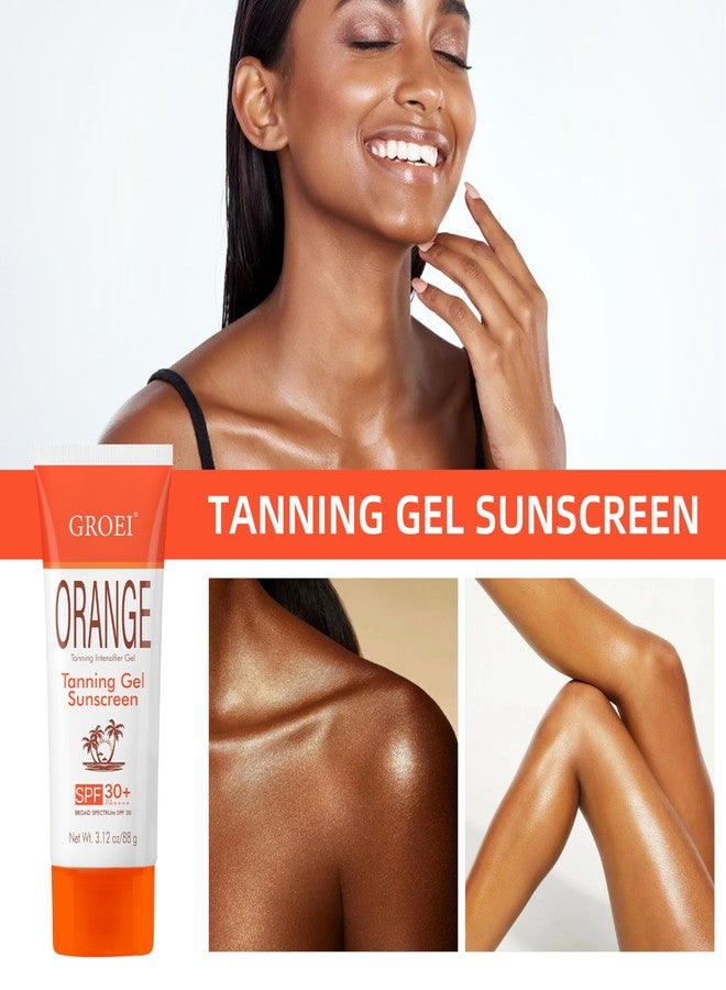 GROEI Tanning Gel Sunscreen SPF 30+ – Sun Tan Booster with Coconut Oil & Vitamin E, Water-Resistant, Hydrating Tanning Intensifier Gel for Beach & Outdoor Use, 3.12oz - Image 3