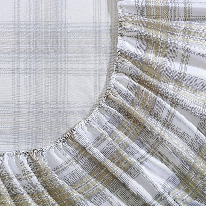 Wrangler- Queen Sheet Set  Silky & Lightweight Bedding Set  Casual Home D?cor (Dayton Valley Plaid Beige  Queen) - Image 3