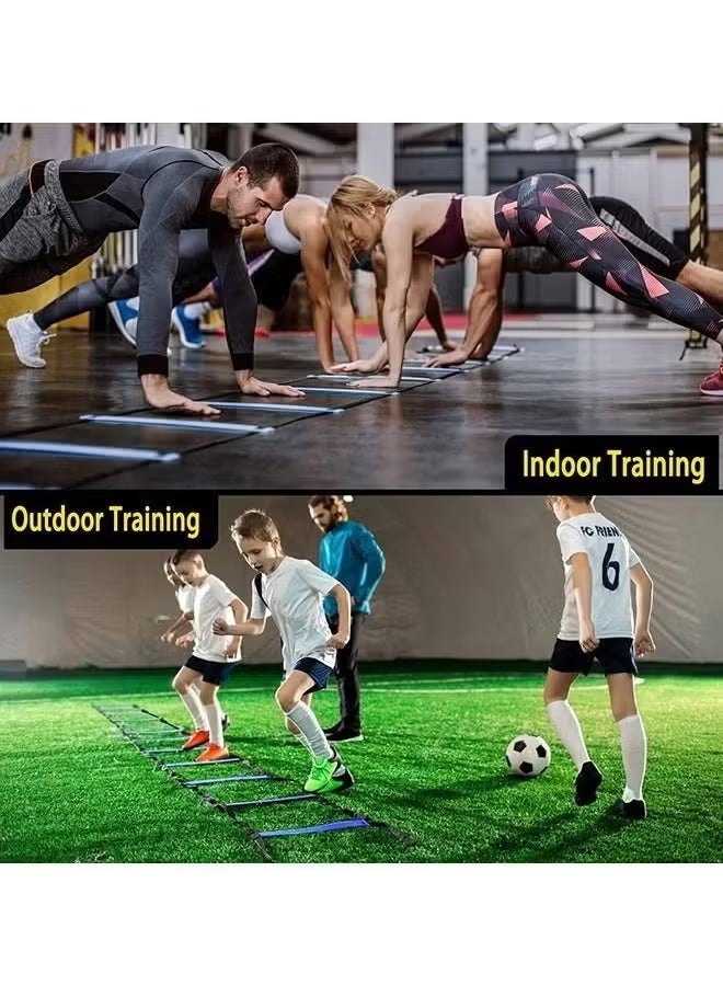 founder Agility Ladder 1 Agility Training Equipment 1 Resistance Parachute 4 Adjustable Hurdles 12 Disc Cones 1 Jump Rope 1 Resistance Band with bag Agility Speed Training Equipment for Youth&Adults - Image 4