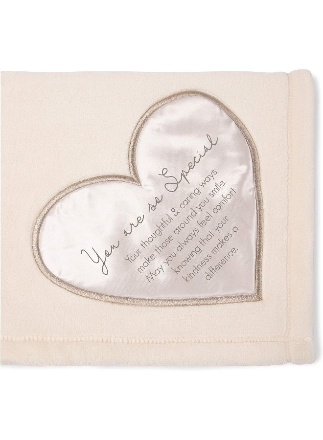 Pavilion Gift Company 19500 Comfort Blanket - You are So Special Thick Warm 320 GSM Royal Plush Throw Blanket, Beige - Image 3