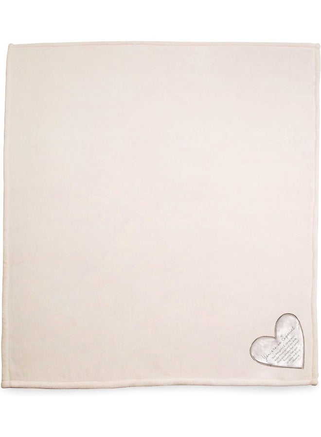 Pavilion Gift Company 19500 Comfort Blanket - You are So Special Thick Warm 320 GSM Royal Plush Throw Blanket, Beige - Image 4