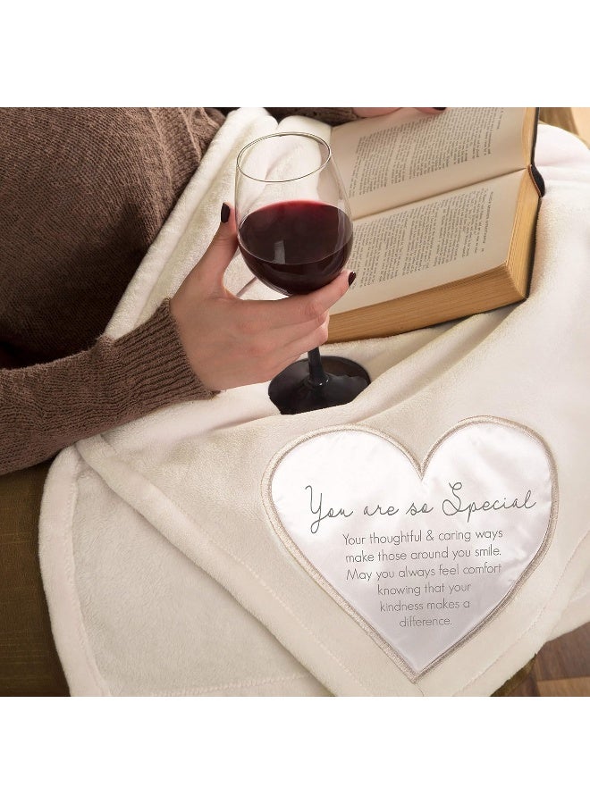 Pavilion Gift Company 19500 Comfort Blanket - You are So Special Thick Warm 320 GSM Royal Plush Throw Blanket, Beige - Image 2