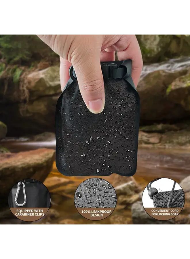 Silvery Soap Case Waterproof Travel Pouch Quick Dry Zipper Closure Leakproof - Image 2