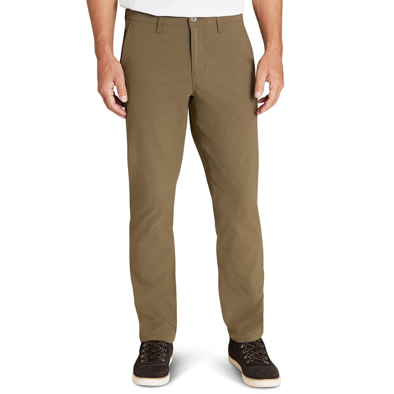 Weatherproof Vintage Mens Casual Pants - Regular Fit Ultra Stretch Flat Front Chinos | Lightweight Work & Travel Pants Mushroom - Image 2