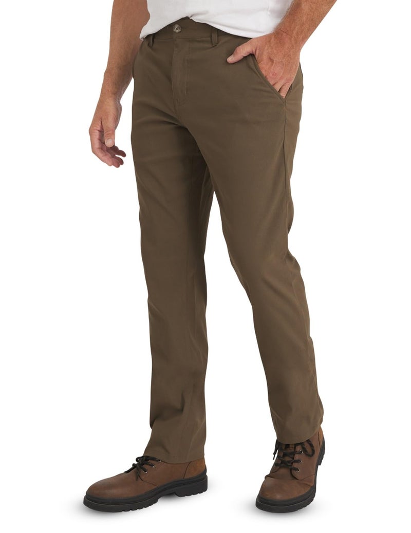 Weatherproof Vintage Mens Casual Pants - Regular Fit Ultra Stretch Flat Front Chinos | Lightweight Work & Travel Pants Mushroom - Image 1