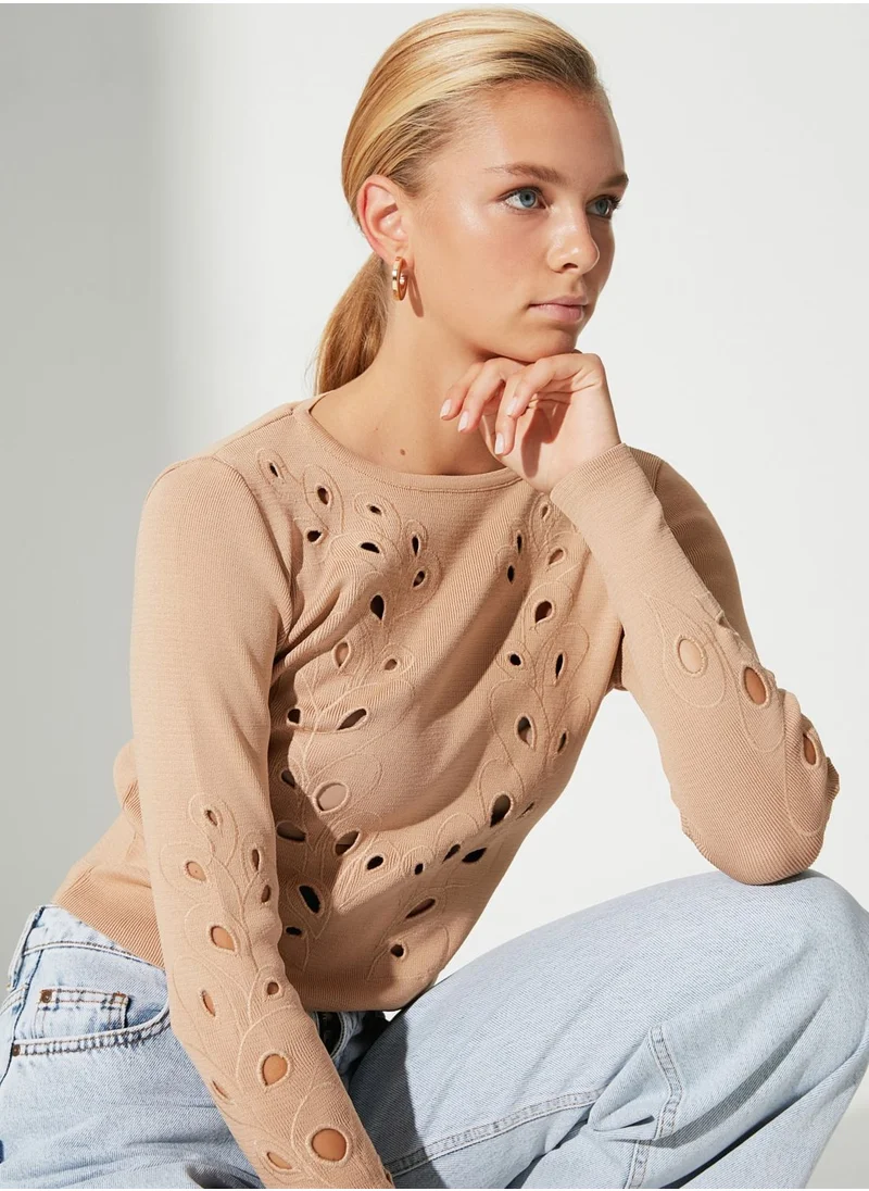 trendyol Cut Out Knitted Sweater