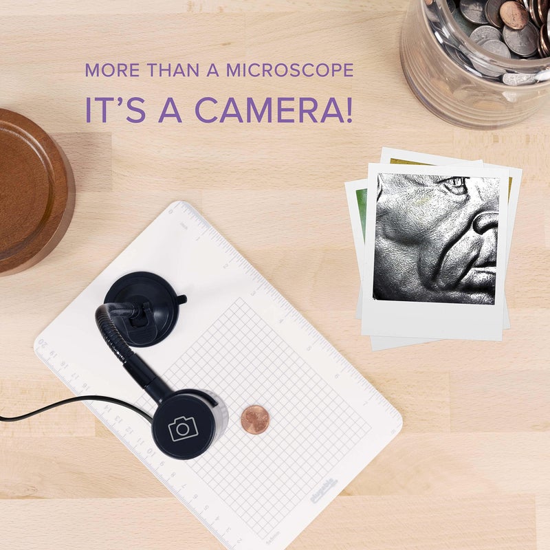 Plugable USB Digital Microscope 250x, 2MP Micro Camera with Flexible Arm Stand - Handheld USB & USB-C Microscope, Windows, Mac, ChromeOS, Linux, Android, iPad Compatible - Image 4